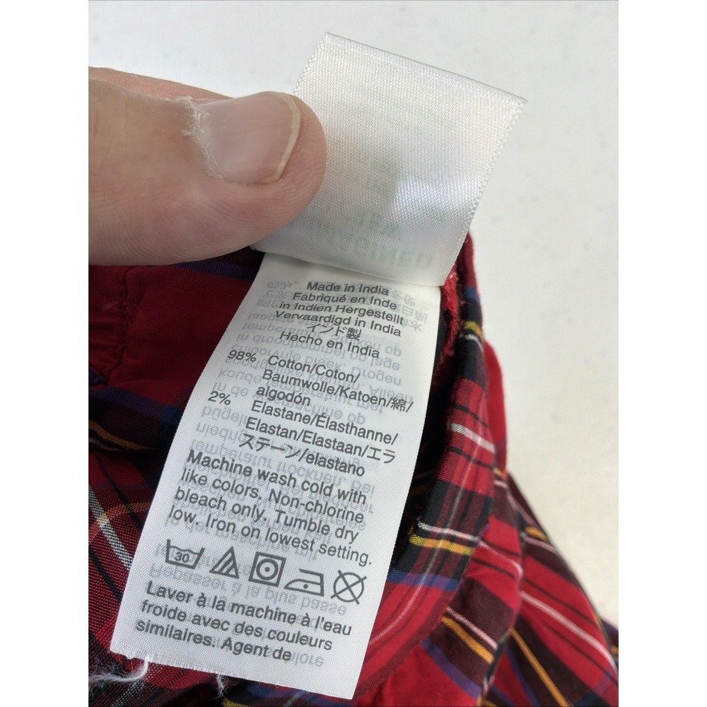 J. Crew tiered Tartan Midi Skirt Red Stewart Plaid Christmas Holiday MD cotton - Picture 4 of 7